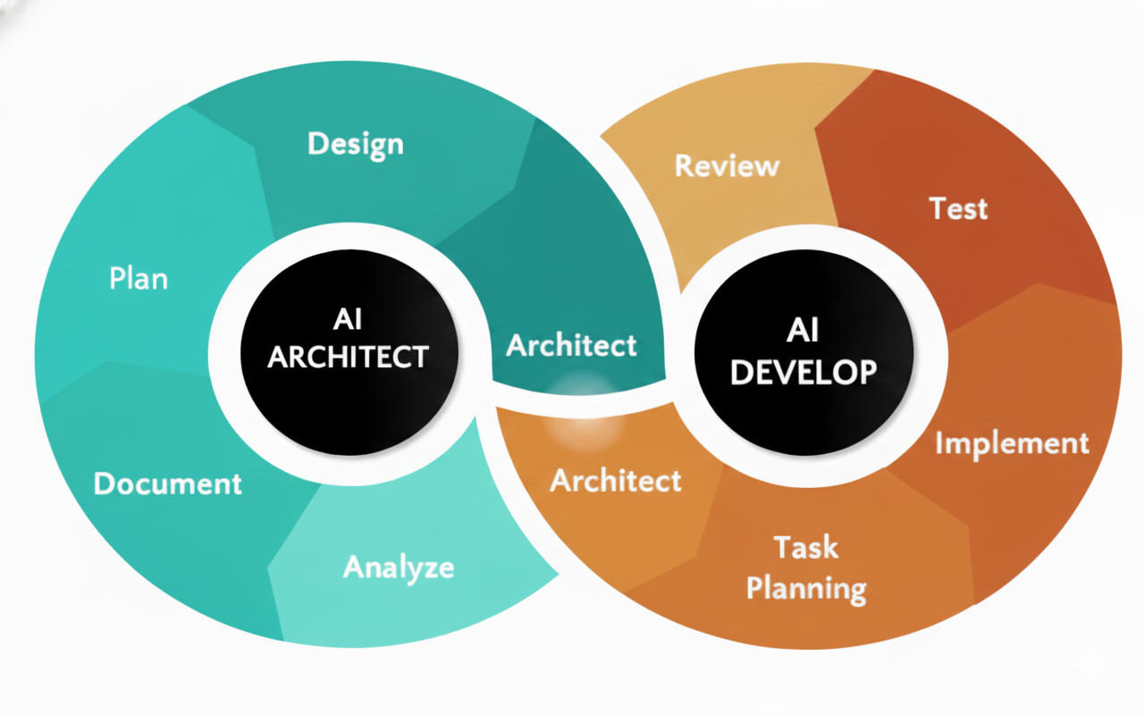 AI ARCHITECT and AI DEVELOP - Two interconnected phases of AI-powered software development